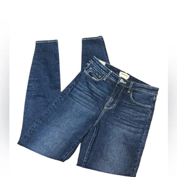 L'Agence Jeans Womens High Rise Dark Wash Denim Skinny sz 25 - Picture 1 of 5
